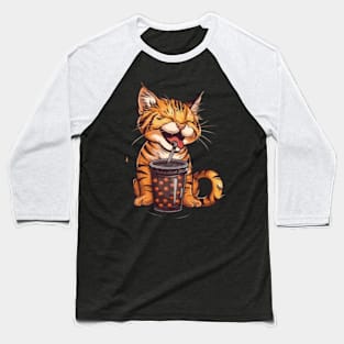 Cat Boba Fun Baseball T-Shirt